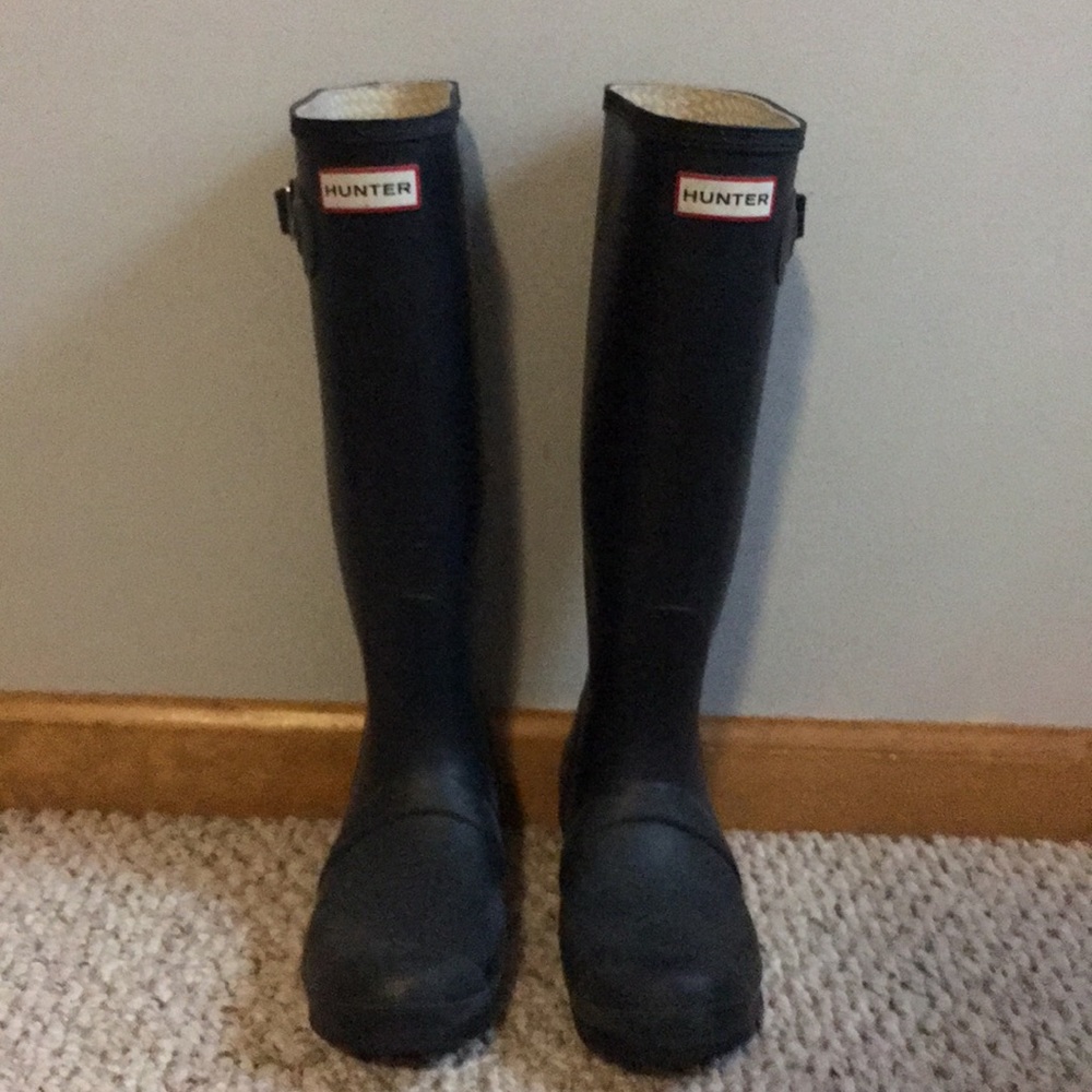 Tall Navy Hunter Rain Boots